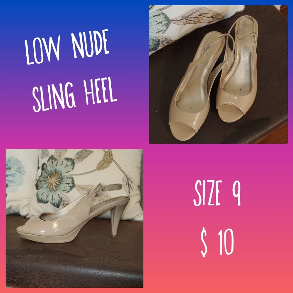Nude Sling Heels